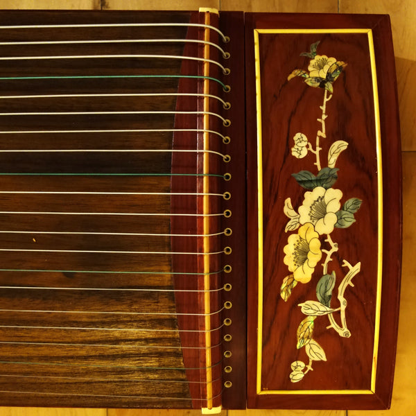 Guzheng (Koto, Gayagum). Full-sized 64". Redwood+seashell inlay, Professional Grade红木贝雕古筝