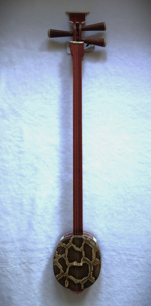 Sanxian, Small/Soprano Sanxian, Sandalwood  (3-stringed Banjo/lute, Sangen, Shamisen, さんげん) 小三弦, 非洲紫檀木
