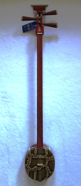 Sanxian, Medium/Alto Sanxian, African Sandalwood  (3-stringed Banjo/lute, Sangen, Shamisen, さんげん) 中三弦, 非洲紫檀木