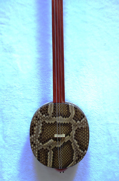 Sanxian, Medium/Alto Sanxian, African Sandalwood  (3-stringed Banjo/lute, Sangen, Shamisen, さんげん) 中三弦, 非洲紫檀木