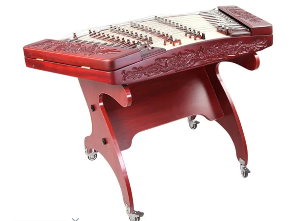 Yangqin dulcimer, 402 model. Rosewood frame, Dragon Carving. Set up & tuned by YANGQIN MASTER花梨木雕龙扬琴