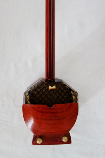 GaoHu (Chinese soprano fiddle), Redwood, oblate barrel   高胡，红木，扁筒