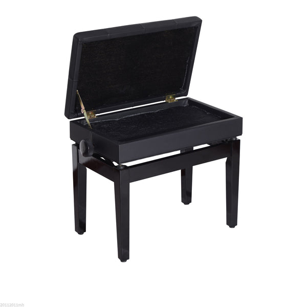 Piano bench. adjustable height (18"-22"), Padded, Storage. Faux Leather