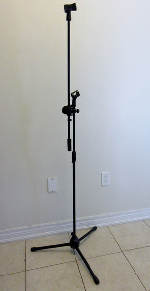 Microphone Stand, dual purpose, CAN CARRY TWO MICs! comes with 2 clips!!
