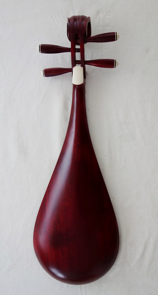 Pipa, kids' size, Hardwood, Bone Flower Head, Redwood frets/pegs (Chinese lute, Biwa) 儿童琵琶, 硬木,骨花头,红木轴项