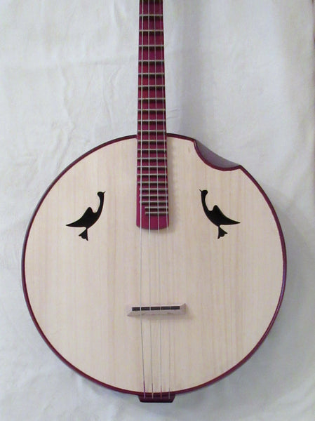 DaRuan, Bass ruan. 4-stringed, round shaped Chinese lute. 大阮, 硬木