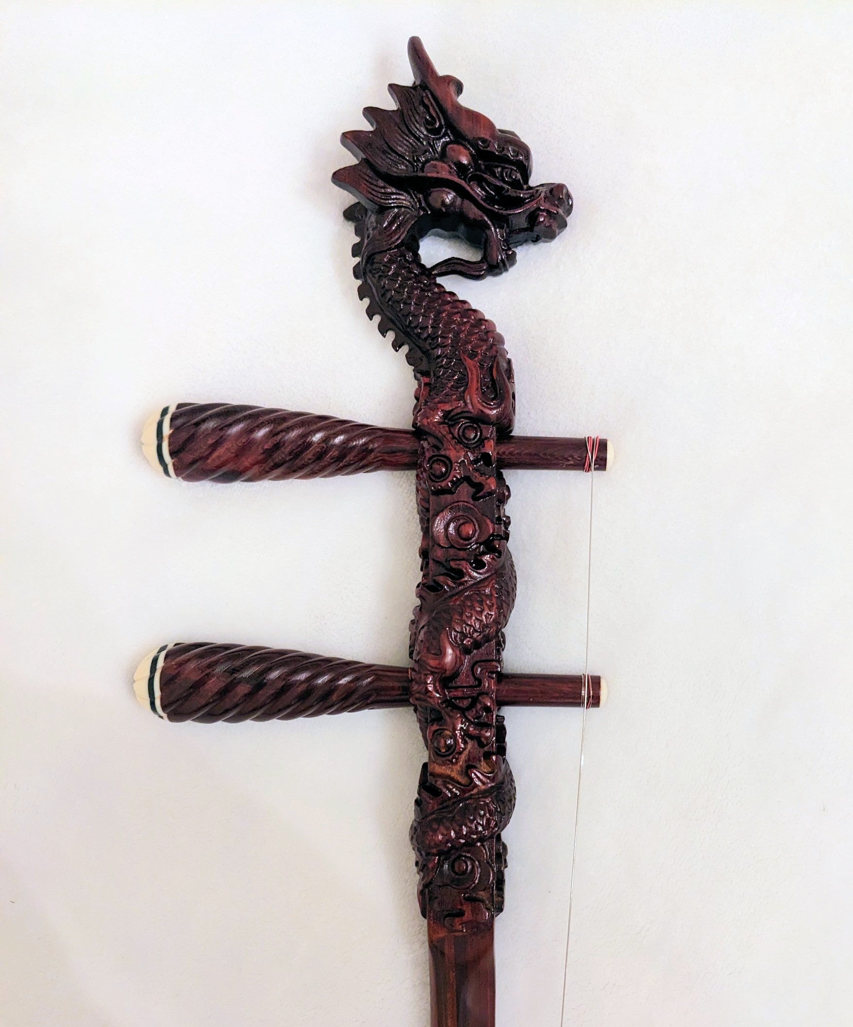 二胡，中音小提琴，专业檀香，雕刻龙头，豪华硬盒科特迪瓦紫檀木龙头