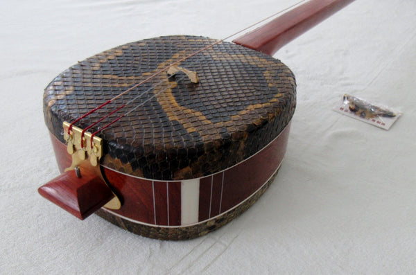 Sanxian, Medium/Alto Sanxian, Rosewood  (3-stringed Banjo/lute, Sangen, Shamisen, さんげん) 中三弦, 花梨木