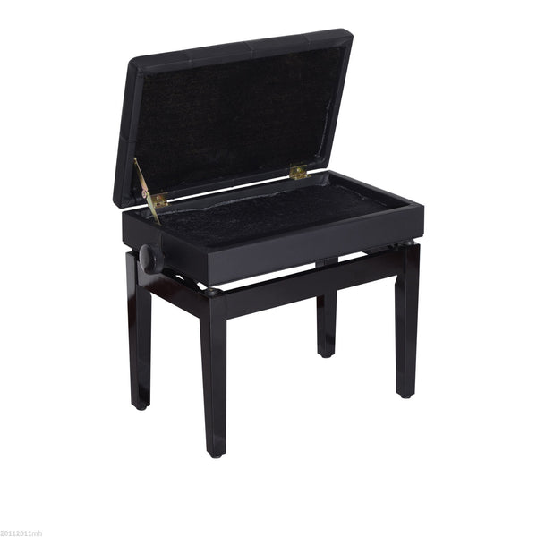 Piano bench. adjustable height (18"-22"), Padded, Storage. Faux Leather. Free shipping