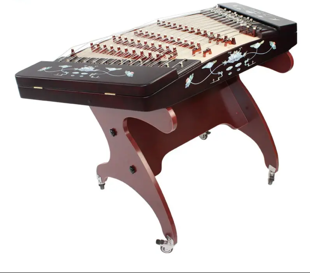 Yangqin dulcimer 402 model set up tuned. FREE LESSON WITH